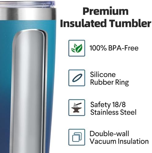 Volhoply 20oz Stainless Steel Tumbler with Lid and Straw Bulk 4 Pack,Double Wall Insulated Travel Iced Coffee Mug Fits Cup holder,Powder Coated Cups for Hot/Cold Drinks,Gifts for Women（Assorted,4 Set） - Image 3