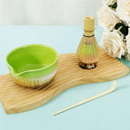 Ceramic matcha agitator, Matcha Whisk and Bowl Tea Set 4 Pcs Elegant Making Kit Includes with Mouth Holder Green - Image 3