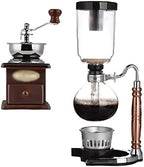 JITEM Cafetera Syphon Coffee Maker Manual Retro Vacuum Glass Siphon Pot Percolators 3 Cups Glass Tabletop Siphon Coffee Maker for Coffee or Tea by Unknown