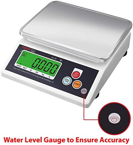 VisionTechShop VK-2D 0.1g Premium Food Kitchen Scale, Lb/Oz/Kg/g Switchable, Stainless Steel Plate Food Scale, Large LCD Display with Backlight, 12lb Max Capacity, 0.001lb Readability - Image 3