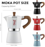 Bincoo Classic Italian Coffee Maker, Moka Pot 6 Cups, Espresso Maker Stovetop Espresso Moka Pot,Single Safety Valve (Red) - Image 6