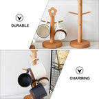 NOLITOY Beech Wooden Mug Rack for Home and Restaurants, Khaki - Image 3