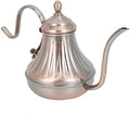Tyenaza Elegant Gooseneck Tea Kettle, Vintage Stainless Steel Coffee Pot, 450ml Long Mouth Teapot with Ergonomic Handle for Café & Home Kitchen by Tyenaza