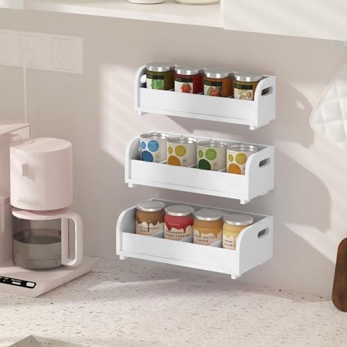 3-Tier Bamboo Tea Bag Organizer, Stackable Tea Holder for Countertop, White - Image 6