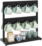IBUYKE Coffee Mug Holder for Countertop,16 Hook Mug Tree,Black TBJ001B by IBUYKE