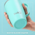 Swig Life 18oz Travel Mug, Insulated Tumbler with Handle and Lid, Cup Holder Friendly, Dishwasher Safe, Stainless Steel, Teacher Gift (Teacher Life) (Pack of 2) - Image 5