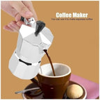 Aluminum Moka Pot 50-450ml Stovetop Espresso Maker Home Office Use - Image 6