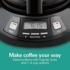 Hamilton Beach Programmable Coffee Maker, 12 Cup Capacity, Black Stainless Steel Accents, (46293) & Permanent Gold Tone Filter, Fits Most 8 to 12-Cup Coffee Makers (/80675) - Image 4