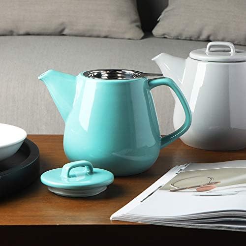 Sweejar 40oz Tea pot with Removable Stainless Steel Infuser,Dishwasher Safe Tea Pots for Loose Tea,Tea Pots with Infuser for Chrismas Women Gift(Turquoise) - Image 5