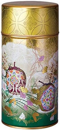 Tokyo Matcha Selection - Rikyu Palace Steel Tea Caddy can - 2 Color - for Tea Leaf [Standard Ship by SAL: NO Tracking Number & Insurance] (Green) by Tokyo+Matcha+Selection