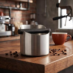 ibasenice Stainless Steel Coffee Knock Out Box with Removable Knock Bar - Image 7