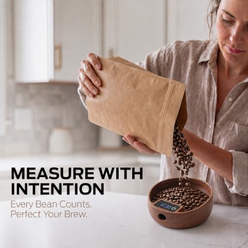 Premium Walnut Wood Coffee Scale, 0.1g Precision Digital Scale - Image 5