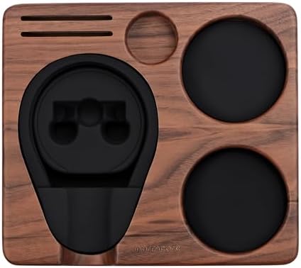 Normcore Compact Tamping Station, Espresso Tamper Station Base, Genuine American Walnut Tamper Holder, Portafilter Holder For 51mm 54mm Coffee Tamper, Distributor, Puck Screen, WDT and Portafilter - Image 3