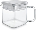 Teabloom Stackable Cube Glass Teapot for All Types of Teas – 27 oz (800mL) – Heat-Resistant Borosilicate Glass, Stainless Steel Filter Lid, Space-Saving Stackable Design - Image 3