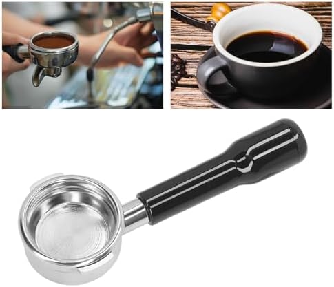 58mm Portafilter Bottomless Portafilter with 2 Ears, Stainless Steel Detachable Accessory for 9 Series, Compatible for Most Commercial Coffee Machines (Black) - Image 3