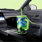 Meoky 40 oz Tumbler with Handle and Straw: Stainless Steel Insulated Tumbler with Lid and Straw - 100% Leak Proof Tumbler for Car Cup Holders - Travelers Commuters Workers, Cottage - Image 5
