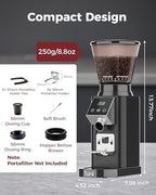 Tuni G1 Conical Burr Coffee Grinder with Coffe Knock Box(Noir) - Image 5