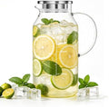 Aofmee Glass Pitcher with Lid and Handle, Glass Water Pitchers, 3.5 Liter by Aofmee