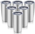 20 oz Tumblers Bulk Stainless Steel Tumbler with Lid, 6 Pack by CoolYoleb