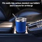 Volhoply 30oz Insulated Tumbler with Lid and Straw, Double Wall Inner & Outer 304 Stainless Steel Tumblers Bulk, Powder Coated Coffee Cup for Office, Home, Travel (Blue,8 Pack) - Image 6