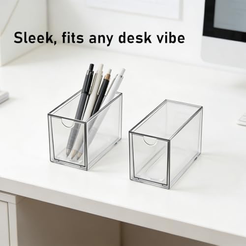 8 Pcs Stackable Tea Bag Organizer Drawers Clear Acrylic - Image 7