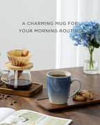 famiware Coffee Mugs Set, 13oz Mug Set of 4, Stoneware Cups with Handle - Image 3