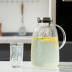 Purefold Glass Pitcher, 110 oz Water Large Pitcher with Lid, Heat Resistant Borosilicate Jug for Iced Tea, Juice, Milk, Cold or Hot Beveragesr Easy Clean - Image 6