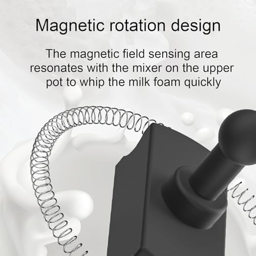 Milk Foam, Magnetic Levitation Foam, Intelligent Temperature Control, Silent Operation, Easy to Clean, White - Image 3