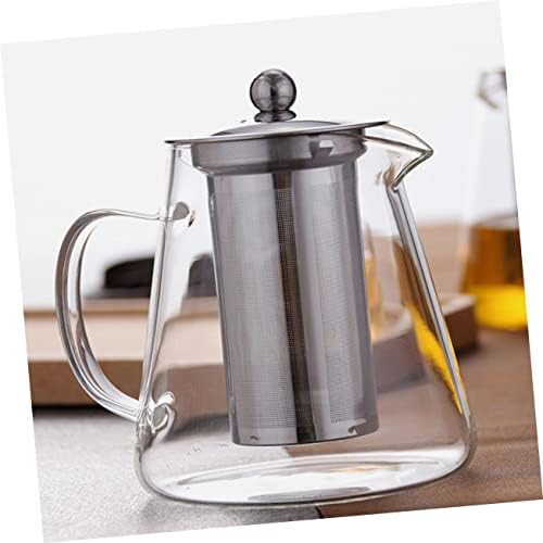 Glass Flower Teapot Stainless Steel Kettle Japanese Tea Pots Dispensing Stainless Steel Tea Infuser Glass Teapot For Stovetop Infuser Teapot Floral Tea Strainer Tea Filte,Transport-15.5X11.5X8.5CM - Image 7