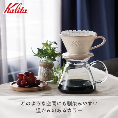 Carita Coffee Dripper Mino Ware High Heat Retention Pottery For 2-4 People, DACHI & Kalita Pistachio #02109 Wave Series, Made in Japan, Drip Equipment, For 2 People, For 4 Cups, Porcelain, Stylish, - Image 4