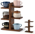 Wooden 3-Tier Countertop Coffee Mug Holder, Coffee Mug Display for Kitchen, Home & Café, Suitable for Storing Cups, Tea Cups & Small Items by Unknown
