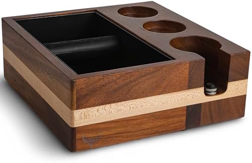 58mm Espresso Knock Box and Tamping Station Espresso Accessories Organizer Box by KNODOS