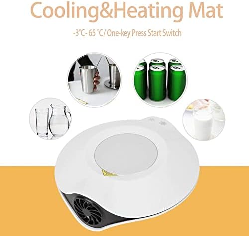 USB Coaster,Cup Pad,Coaster,USB Charging Mat,Insulated Pad Mat,Dual Use USB Cooler Warmer Cup Coffee Tea Beverage Cans Cooler & Warmer Heater Chilling Coasters,(White) - Image 3