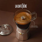 La Cafetière Verona Glass Espresso Maker, Chrome, 6 Cup, Gift Boxed - Image 4