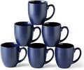 AmorArc 16 oz Coffee Mugs Set of 6, Large Ceramic Coffee Cups-Matte Blue by AmorArc