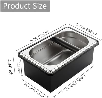 Espresso Knock Box Stainless Steel Large Coffee Puck Container Knockbox - Image 2