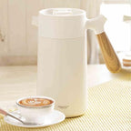 Coffee Cup 304 Stainless Steel Hand Maker Coffee Insulated Kettle With Handle 950ml High-end French Press Coffee Pot (White) - Image 2