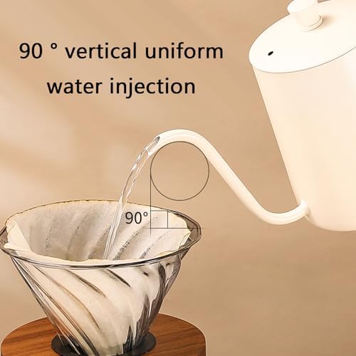 Pour Over Coffee Kettle,Long Narrow Spout,Coffee Carafe,Goose Neck Kettle,Stainless Steel Tea Kettle,Stovetop Portable Water Bottle 20 Oz - Image 2