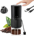 Portable Burr Coffee Grinder, Small Electric Coffee Grinder with 35 Settings, USB Rechargeable Cordless Mini Coffee Bean Grinder with Conical Ceramic Burr for Travel (BLACK) by LOTTEDS
