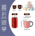 10 Oz Ceramic Coffee Mugs Set of 6 - Image 4