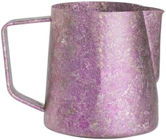 Stainless Steel Milk Frothing Pitcher 20oz/600ml - Espresso Steaming Pitcher for Cappuccino, Latte Art, Coffee Machine Accessories Milk Jugs Frother Cup, Pures Titaniumed by Unknown