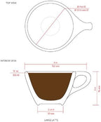notNeutral Lino Porcelain Cup & Saucer Large Latte 12 oz - Image 3