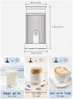 Electric Milk Frother, 550W Fully Automatic Hot & Cold Coffee Steamer, 230ML Milk Foamer, for Coffee,Latte,Cappuccino - Image 5