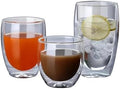 Coffee Mug Double Wall Glass Cup Heat Insulation Transparent Handmade Tea Drink Coffee Mug(6 pcs 80ml) by Unknown