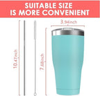 16 Pack 30oz Stainless Steel Tumblers Bulk Reusable Travel Mugs with Lid, Double Wall Powder Coated Coffe Cup for Home, Office, Outdoor Suitable for Vehicle Cup Holders - Image 3