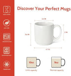 Sweese 10 Oz Stackable White Coffee Mug, Porcelain Coffee Mugs Sets of 6, Coffee Cups with Handle for Specialty Coffee Drinks, Cappuccino, Cafe Mocha, Latte and Tea, White - Image 2
