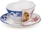 SELETTI Hybrid-Zenobia Porcelain Tea Cup with Saucer by Seletti
