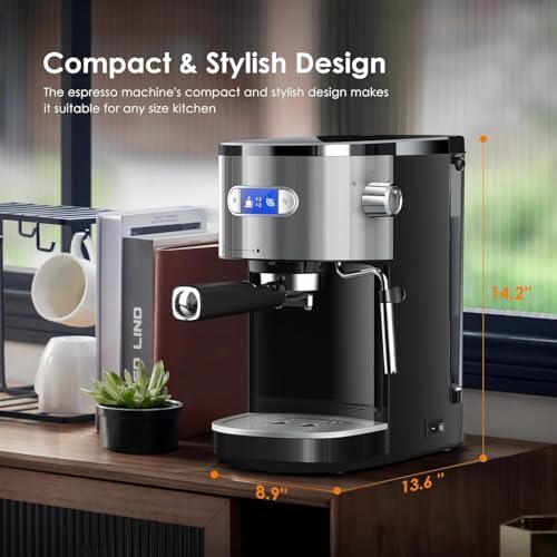 COWSAR 20-Bar Espresso Machine with Steam Wand & Milk Frother - Image 2