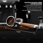 58mm Espresso Bottomless Portafilter with 2 Ear | Fits Most Gaggia Espresso Machine | Food Grade Stainless Steel Basket and Walnut Handle | 58mm Espresso Machine Accessories - Image 7