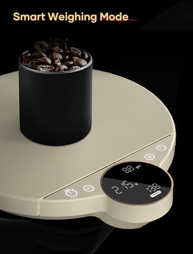Cocinare Balance Digital Coffee Scale, Precision Control with Three Modes - Brewing Assist, Weighing, Competition, Digital Kitchen Scale for Coffee and Small Goods, Up to 3000g (Vintage White) - Image 4